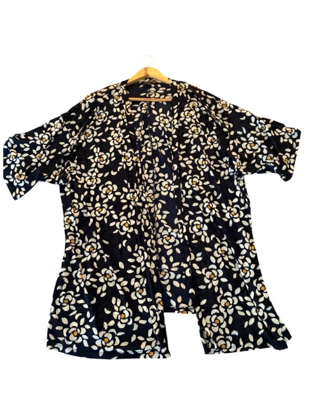 Lane Bryant Sheer Open Front Floral Print Kimona Size 22/24
